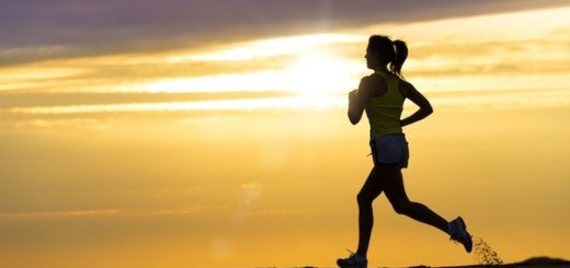 Athlete Running At Sunset On Beach